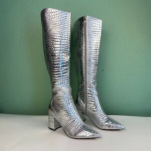 Marc Fisher Metallic Over the Knee Boots